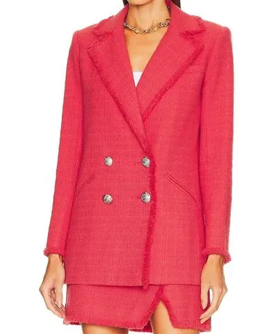 Veronica Beard Nayeli Dickey Suit Jacket In Watermelon