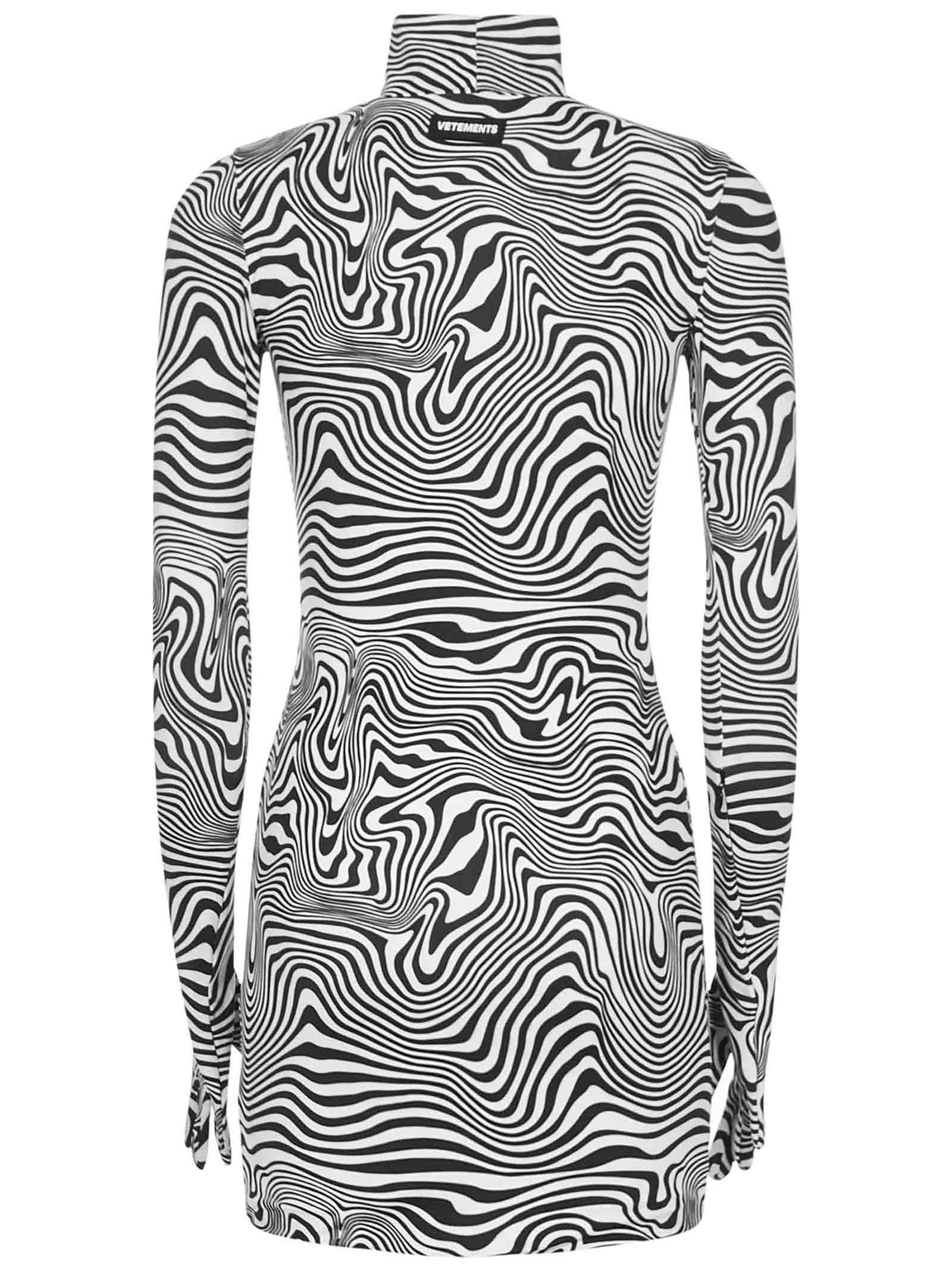 Vetements Zebra Printed High-Neck Dress