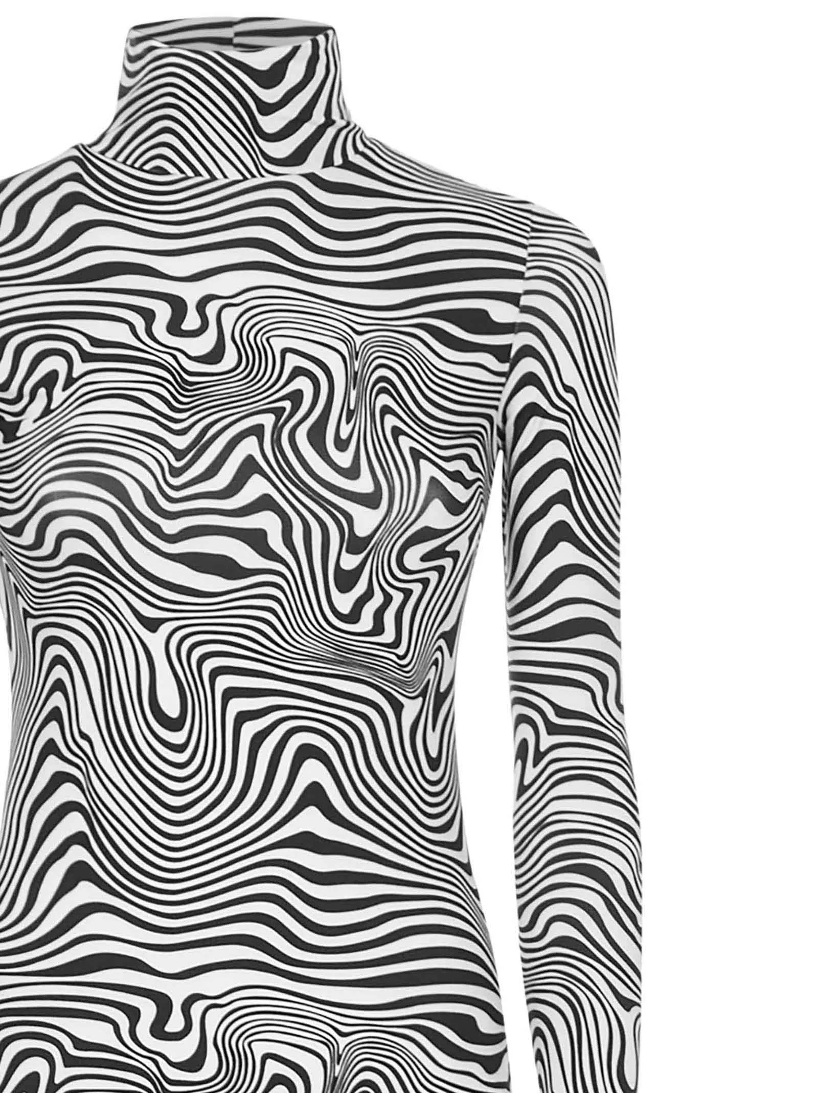 Vetements Zebra Printed High-Neck Dress