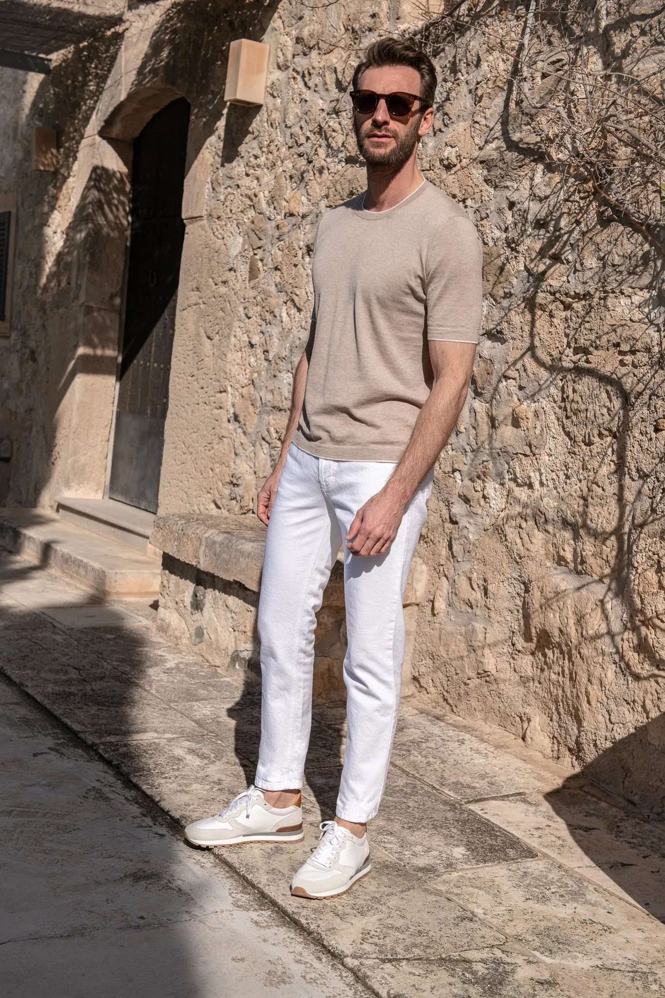 White jeans - Candiani cotton - Made in Italy