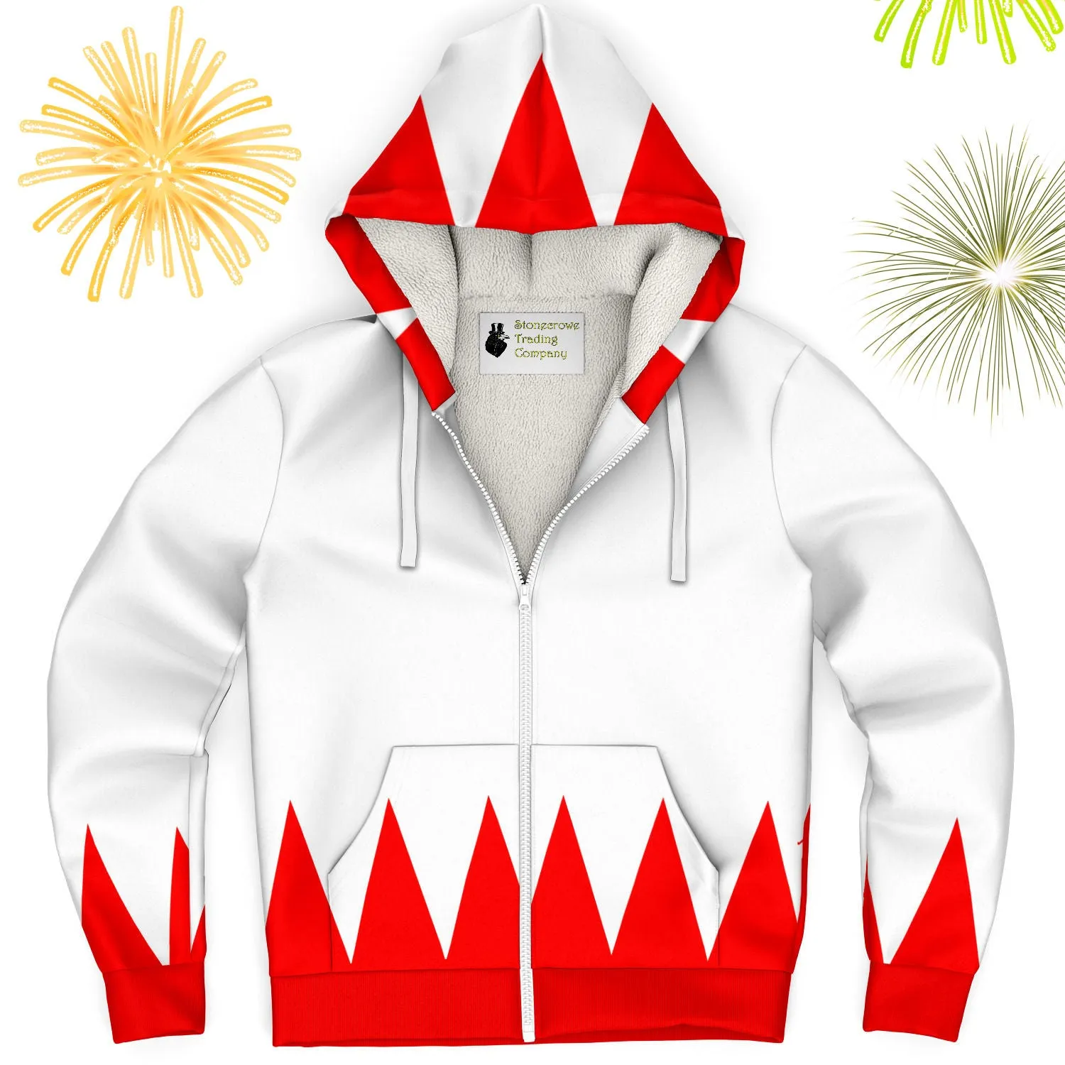 White Mage Microfleece Zip-up Hoodie