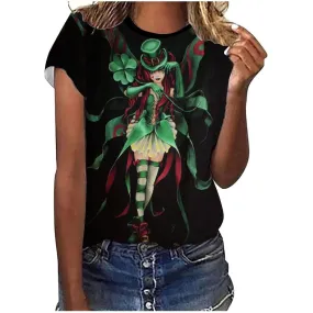 Women's T-shirt Short Sleeve T-shirts Printing Streetwear Butterfly