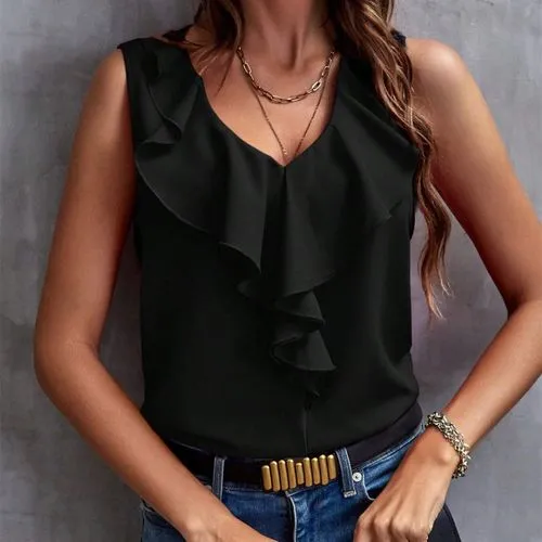 Women's T-shirt Sleeveless T-Shirts Casual Streetwear Solid Color