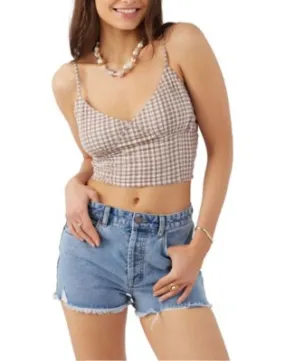 Women's O'Neill Kalia Cece Gingham Sleeveless V-Neck Crop Top