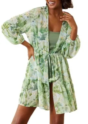 Women's Tommy Bahama Paradise Fronds Open-Front Dress Swim Cover Up